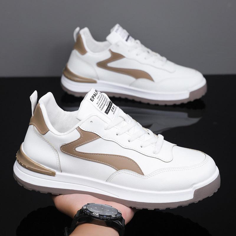 Trendy Lace-up Sneakers Casual Shoes Men's Fashion Versatile Round-toe Flat-soled Outdoor Casual Walking Running Shoes Students - AL MONI EXPRESS