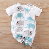 Two-piece Baby Clothes Clothing Summer Newborn Thin Baby Going Out Clothes Cartoon Strap Children's Suit - Almoni Express