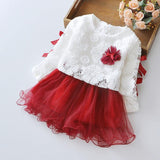 Wear a dress on behalf of autumn baby child Princess Dress girls dress baby clothes two piece autumn - Almoni Express