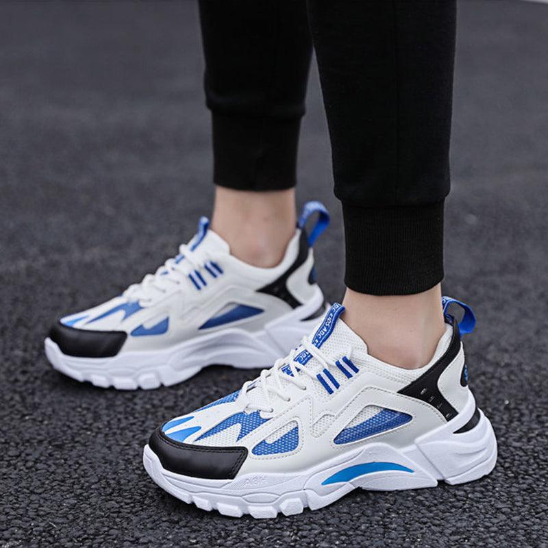 White Sneakers Men Non Slip Walking Running Shoes Sports - AL MONI EXPRESS