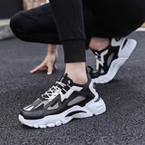 White Sneakers Men Non Slip Walking Running Shoes Sports - AL MONI EXPRESS