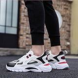 White Sneakers Men Non Slip Walking Running Shoes Sports - AL MONI EXPRESS