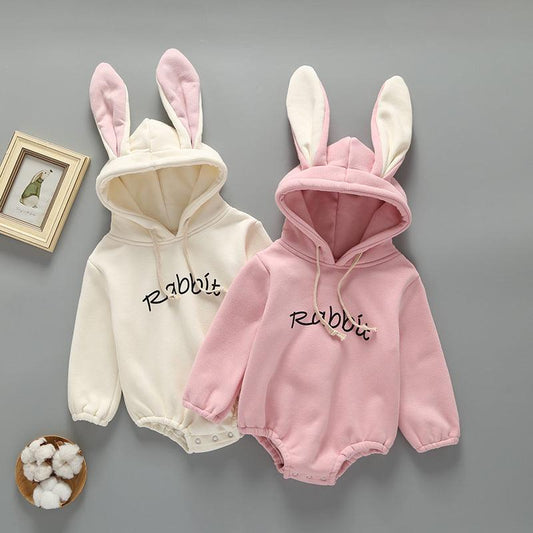 Winter Newborn Clothes Thickened Hooded Jumpsuit - Almoni Express