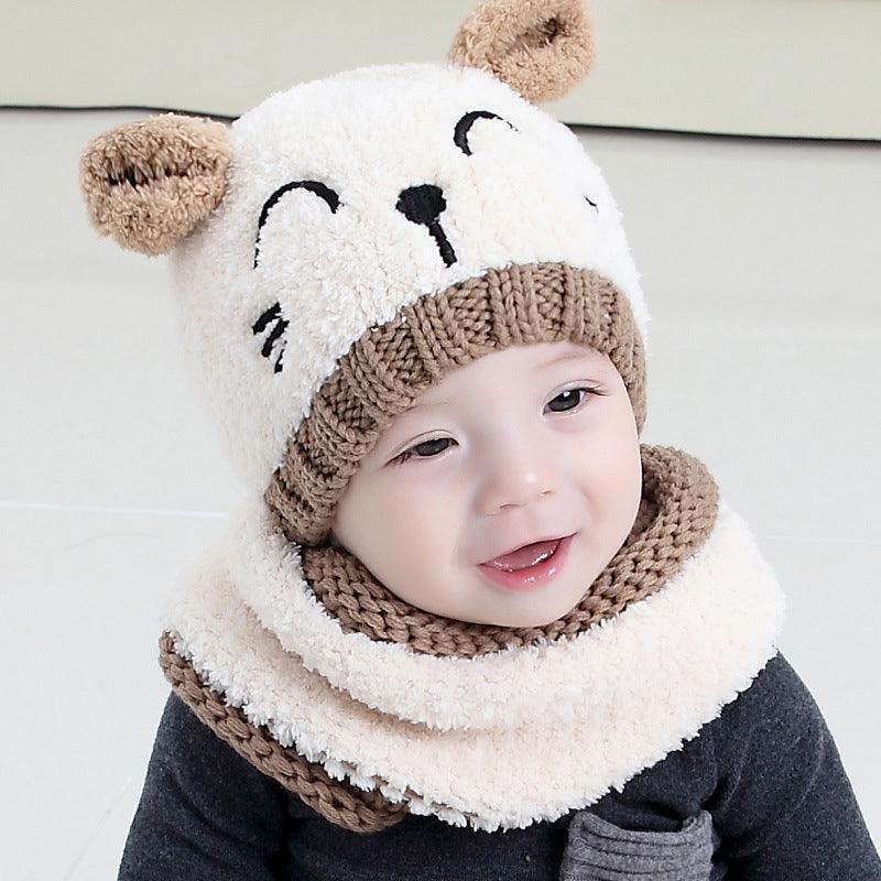 Wool scarf baby hat - Almoni Express