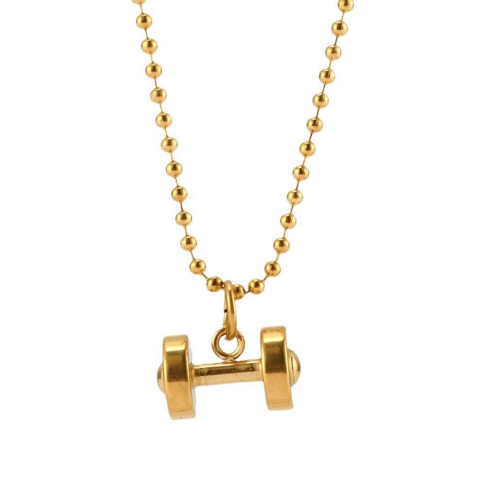 Single Piece Dumbbell Necklace Key Body Pendant Fashion - AL MONI EXPRESS