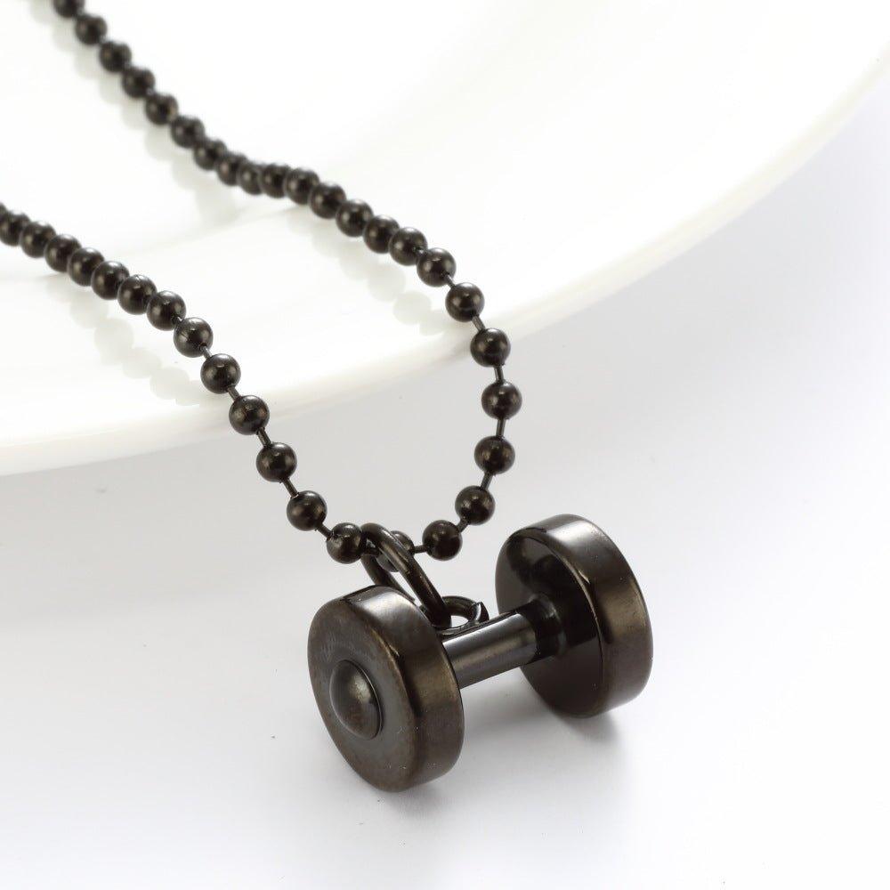 Single Piece Dumbbell Necklace Key Body Pendant Fashion - AL MONI EXPRESS