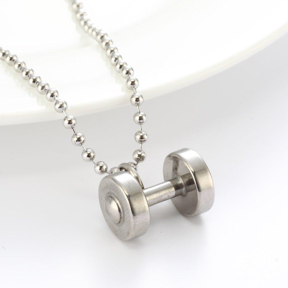 Single Piece Dumbbell Necklace Key Body Pendant Fashion - AL MONI EXPRESS